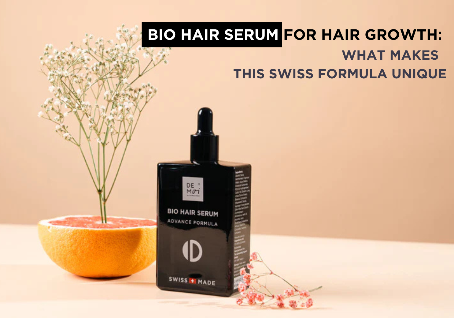 Bio hair serum for hair growth with a unique Swiss formula