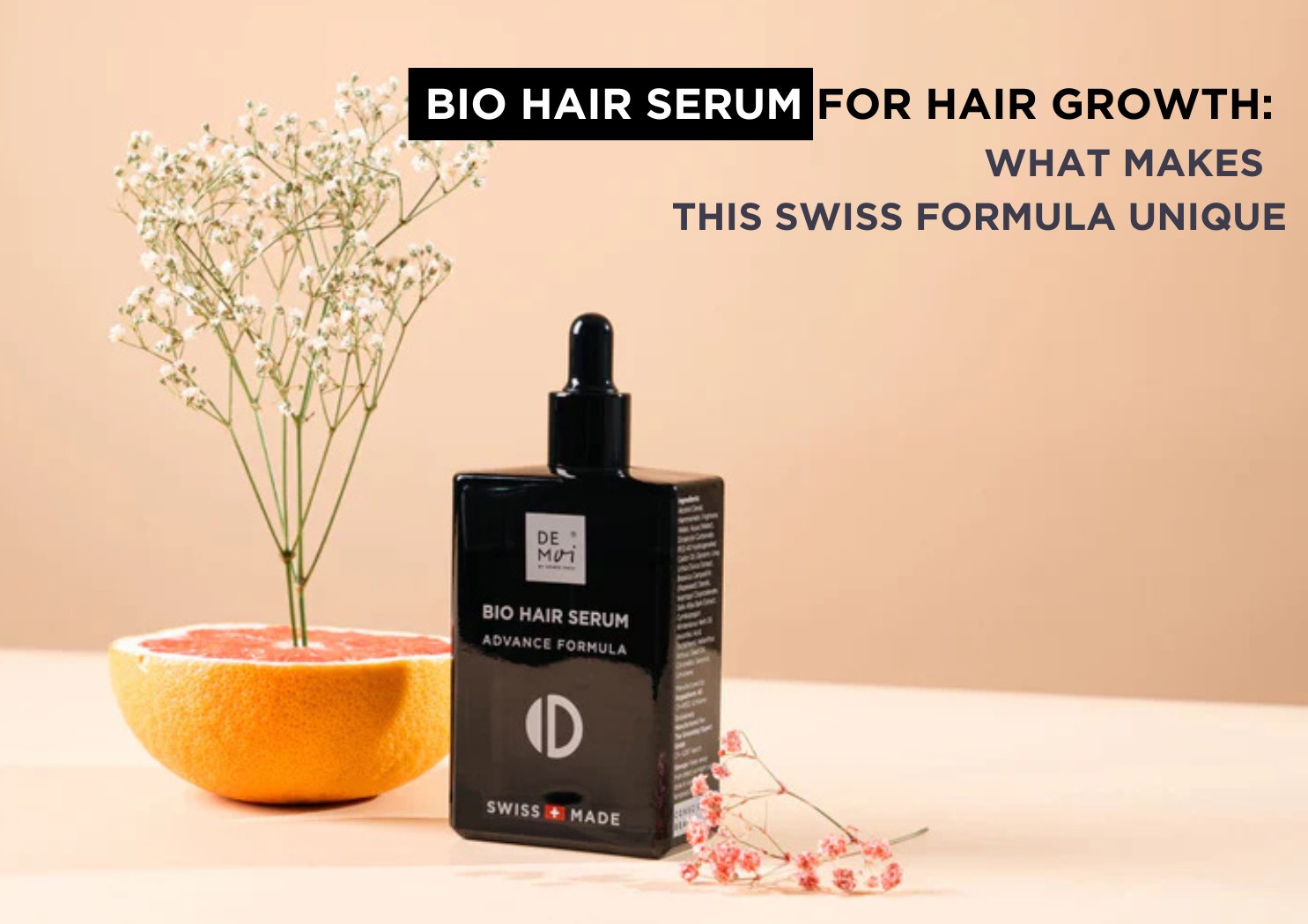 Bio hair serum for hair growth with a unique Swiss formula