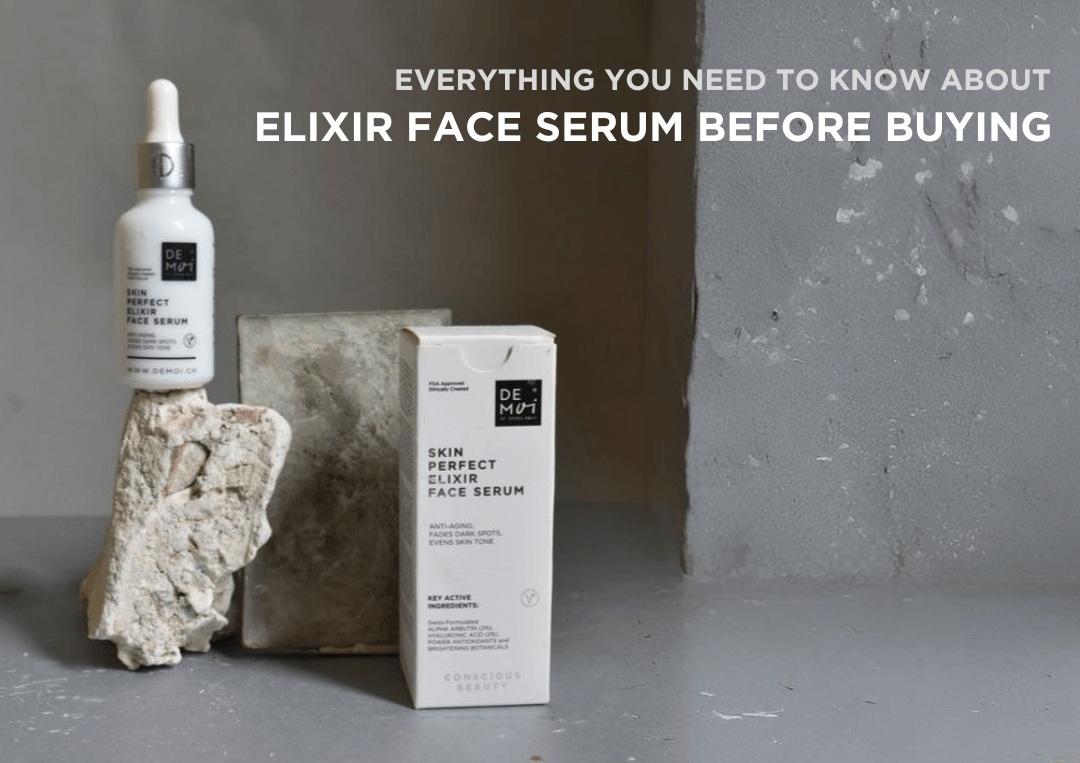 Elixir face serum with glowing skin effect