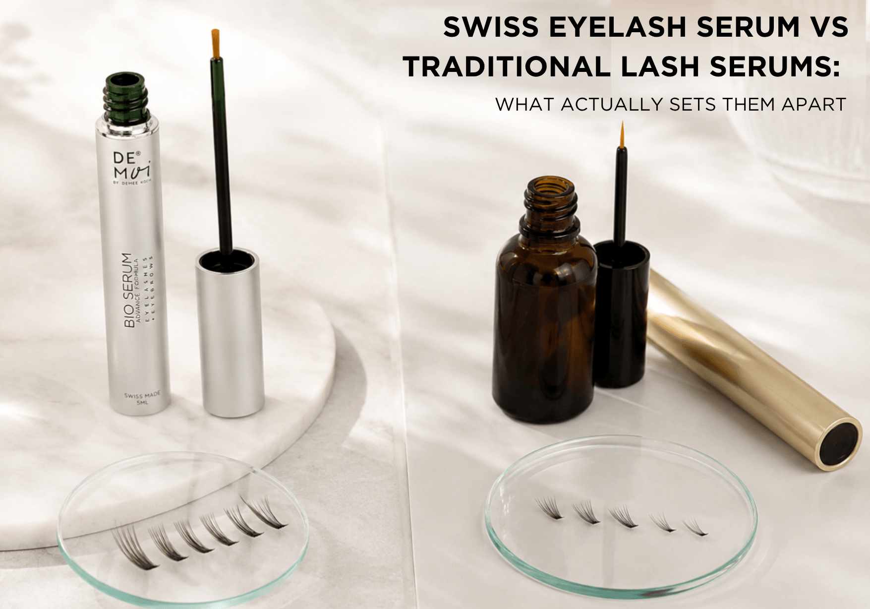 Swiss eyelash serum vs traditional lash serum