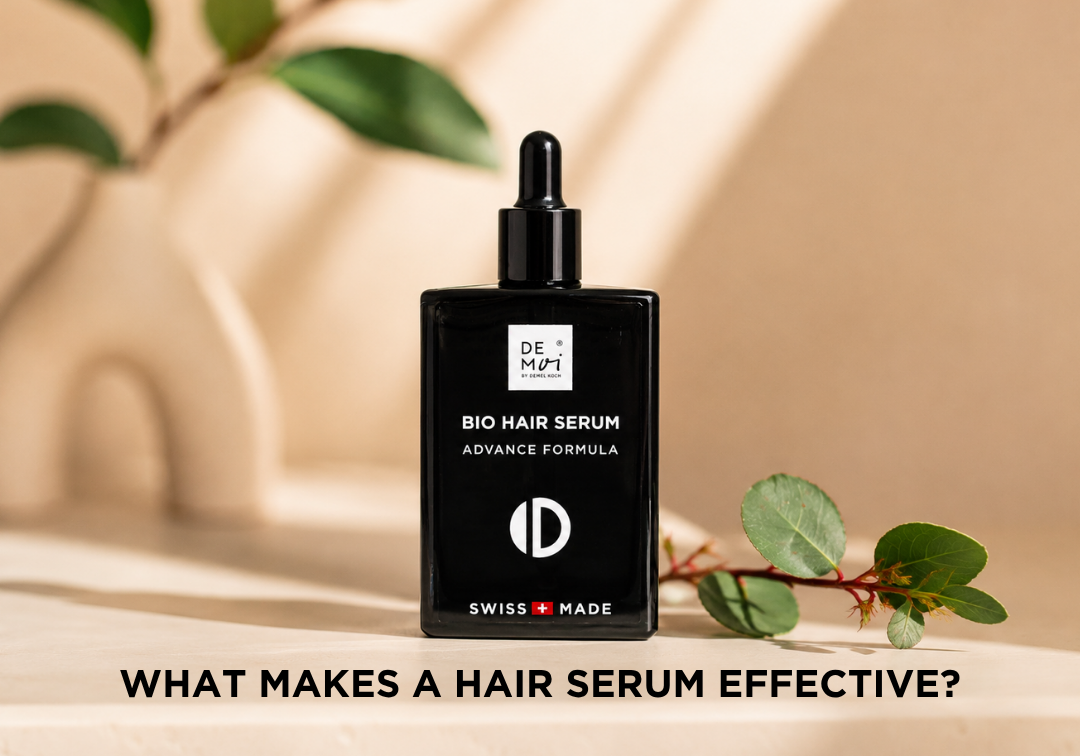 Lightweight hair serum applied to the scalp and hair