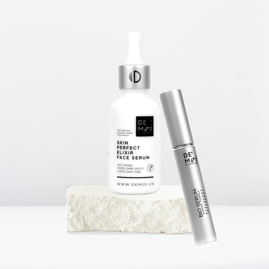 Power Duo: DE MOI Bio Serum: Eyelashes + Eyebrows and High Performance Face Elixir Serum